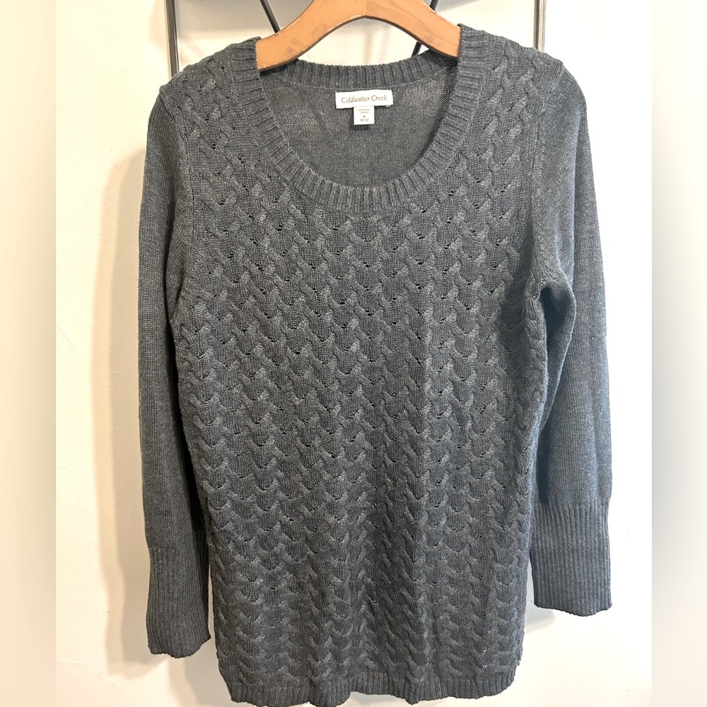 Coldwater Creek Grey pullover sweater, NWT, size M (10-12), light weight